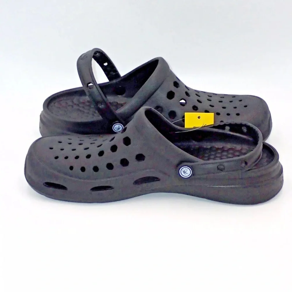 Joy Bees Rubber Shoes Clogs Sandals Slip On Black